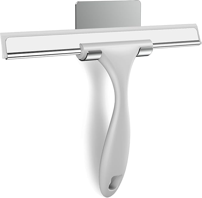 SetSail Shower Squeegee for Glass Doors All-Purpose Squeegee for Shower Glass Heavy Duty Window Squeegee with Hook for Tile, Sink, Mirror, Car Windshield Cleaning 10 Inches