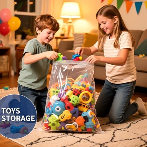25PACK 5 Gallon Large Zipper Bags for Storage 18" x 24" Storage Bags