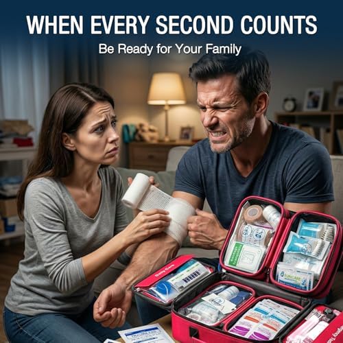 527 Pieces First Aid Kit for Home, Car, Travel, 6-in-1 Detachable Modular