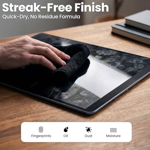 Screen Cleaner Spray Kit (Streak-Free) TV Screen Cleaner for Smart TV, Lcd, LEd, Oled | Computer Screen Cleaner Spray and Wipe Microfiber Cloth - TV, Monitor, Laptop, iPad, Car - 6.7oz 1 Pack