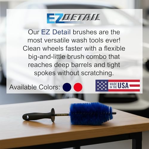 Brush Little - Wheel Rim Cleaner for Cars, Bike, Trucks, Motorcycle, and Other Vehicles. Non-Scratch Auto Detailing Tool, Easily reaches Nook and Crannies