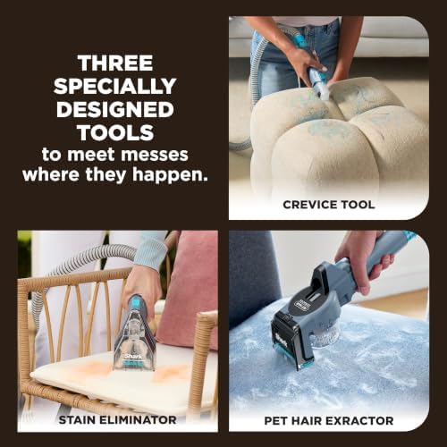Shark StainStriker Portable Carpet/Upholstery Cleaner, 3 Tools, PX206BRN