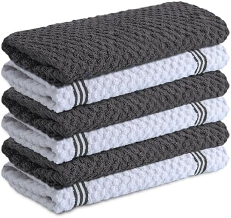 Kitchen Towels - 6 Pack - Cotton Dish Towel |15" x 25"