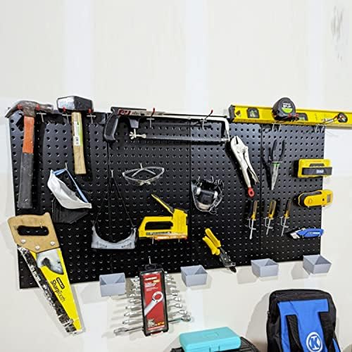 Garage Pegboard Storage Organizer - 48pcs Pegboard Hooks Set