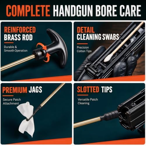 Gun Cleaning Kit for Pistols Rifle Shotgun with Gun Oil and Cleaner