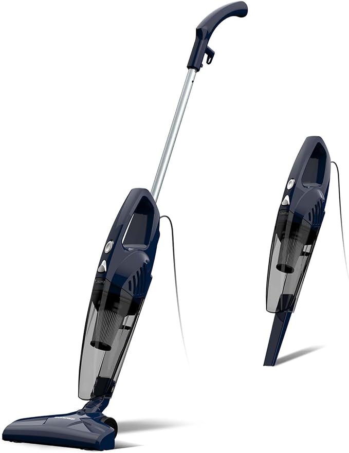 Corded Stick Vacuum Cleaner, 3-in-1 Detachable to Handheld with 180°Left-Right Steering, 14KPA Powerful Suction for Pet Hair on Hard Floors, HEPA Filter, Lightweight with 16.4ft Long Cord - Cleanova