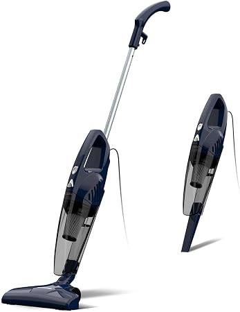 Corded Stick Vacuum Cleaner, 3-in-1 Detachable to Handheld with 180°Left-Right Steering, 14KPA Powerful Suction for Pet Hair on Hard Floors, HEPA Filter, Lightweight with 16.4ft Long Cord - Cleanova