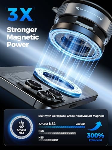 Magnetic Car Phone Holder for Magsafe,Nano Gel 360°Adjustable Phone Mount