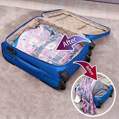 Vacuum Storage Bags, Space Saver Sealer Bags,Vacuum seal bags for clothing, Pillows, Comforters, Blankets, Bedding,Travel,12 Jumbo