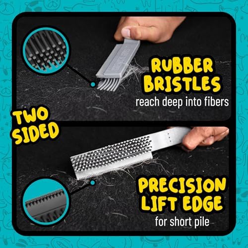 Pet Hair Removal Bundle, Car Interior Pet Hair Remover Kit with Pet Hair Eraser Tool, Stain and Odor Remover Spray, and Interior Cleaner for Cars, Trucks, and SUVs