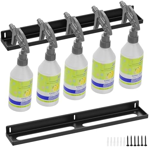 2Pcs Metal Spray Bottle Holder Wall Mount Car Detailing Garage Storage Rack