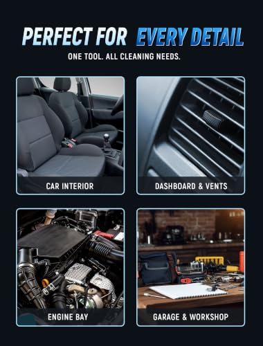 Tornado Mini Air Gun for Car Detailing, 360° Swivel Quick Connector