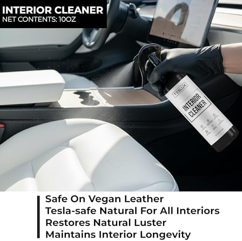 Complete Cleaning Kit for Tesla – Interior Cleaner, Exterior Cleaner, Glass Cleaner, Wheel Cleaner – All-in-One Detailing Solution for Tesla Model 3, Y, S, X
