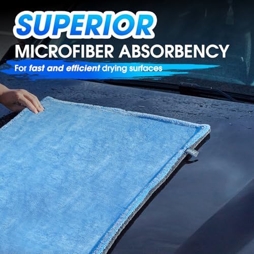 Car Drying Towel, 48”x24” Extra Large Microfiber Car Cleaning Towel