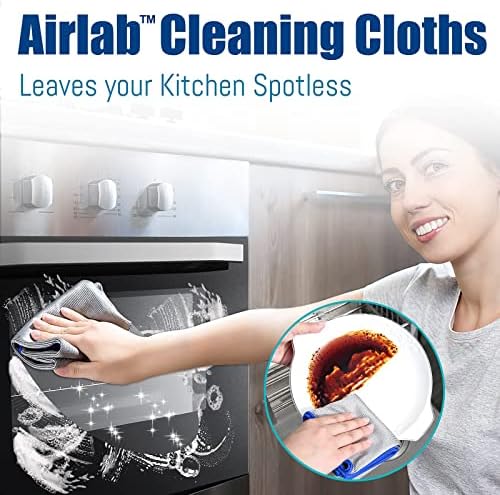 Glass Polishing Streak Free Miracle Cleaning Cloth, Silver-Orange Blue