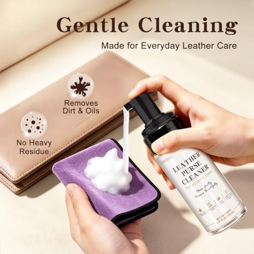 Leather Purse Cleaner and Conditioner Kit for Handbags & Wallets