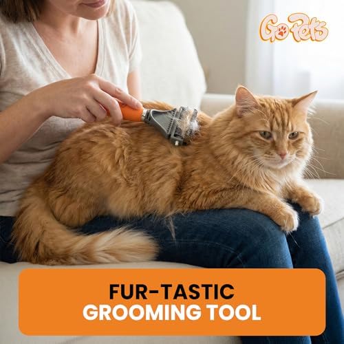 2-in-1 Deshedding & Dematting Comb & Grooming Brush for Dogs & Cats
