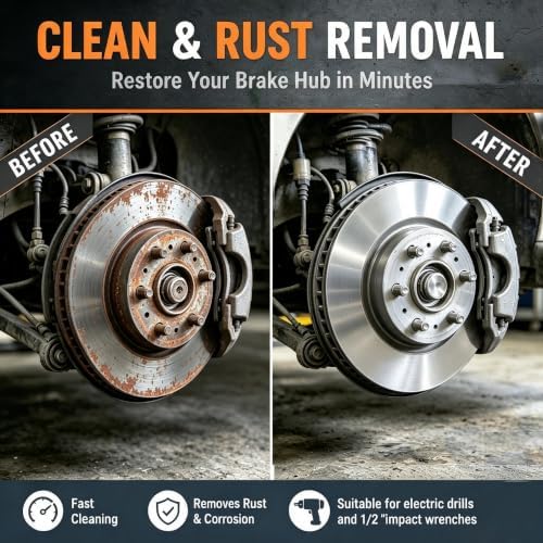 Wheel Hub Cleaning Tool – Rust Removal for Brake Rotors & Stud