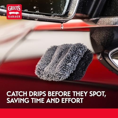 PFM Trickle Trap, Hyper-Absorbent Car Drying Pads, Prevents Water Spots and Etching, Machine Washable, 2’ x 4”, Set of 4