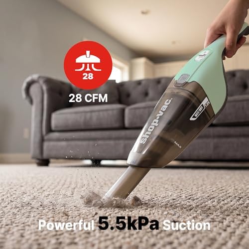 Wet/Dry Handheld Vacuum Cordless, Wall-Mounted Hand Vac, Green