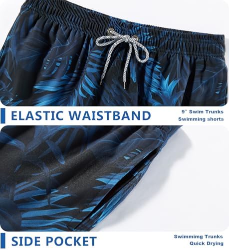 Men's Swim Trunks 9 inch Bathing Suit Big & Tall