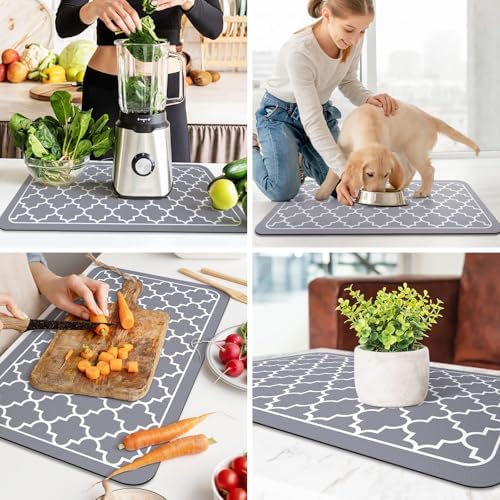 Dish Drying Mat Absorbent Dish Drying Mats for Kitchen Counter 18"x 28"