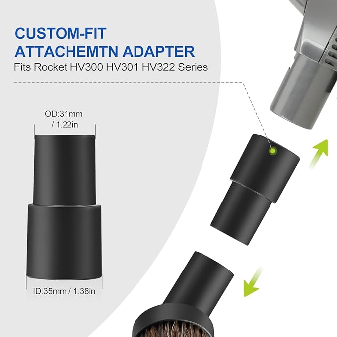 LANMU 1 1/4" Vacuum Attachments Compatible with Shark Navigator Lift-Away NV360 NV352 NV356E, NV501 & Rocket HV301 HV322 Vacuum, Accessories Kit with Adapter for Home, Car Interior Cleaning