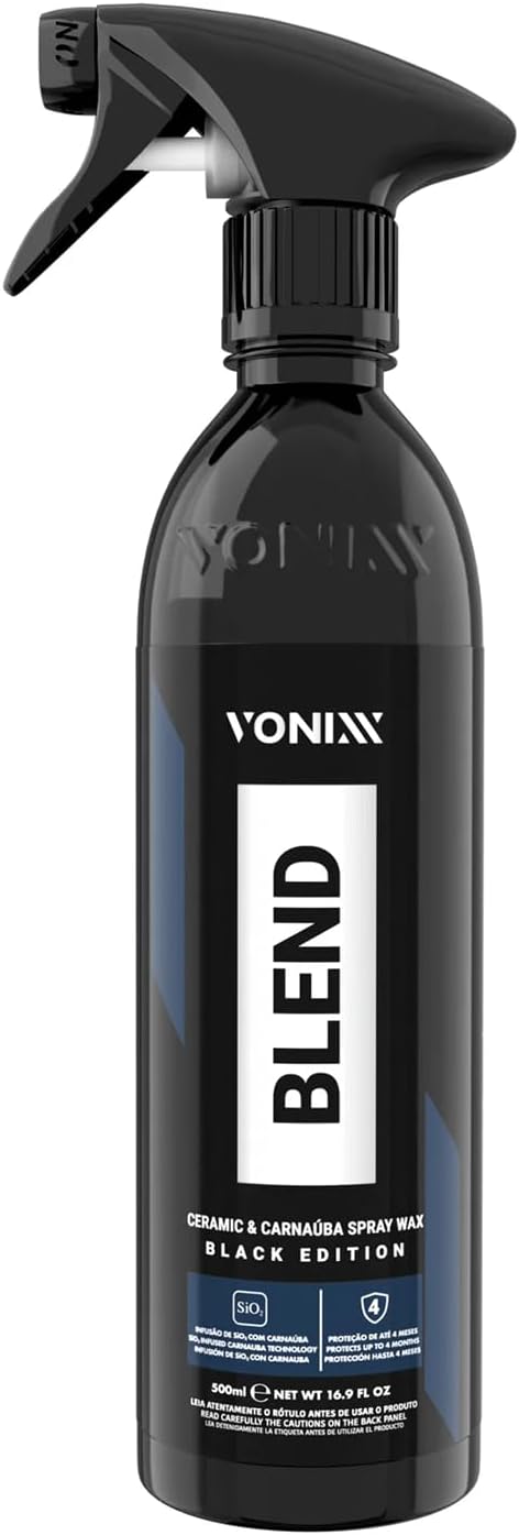Vonixx Blend Ceramic & Carnauba Spray Wax - Black Edition | Deep Shine for Dark Paints | Superior Automotive Care Soluti