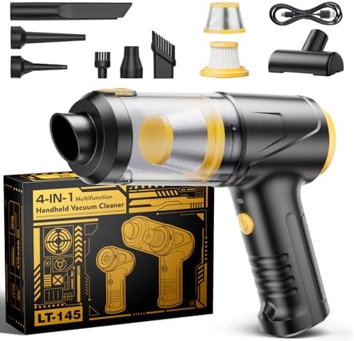 Handheld Vacuum Cleaner, 21000Pa Cordless 4-in-1 Mini Car Vacuum