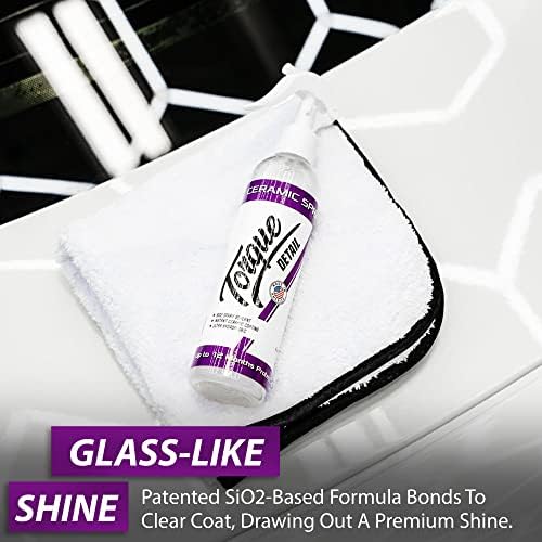 Ceramic Spray 8oz - Easy to Apply, Ceramic Coating Spray - Proprietary Silica Formula (Nano SiO2) Seals & Shields Car’s Clear Coat - Hydrophobic Protection & High-Gloss Shine