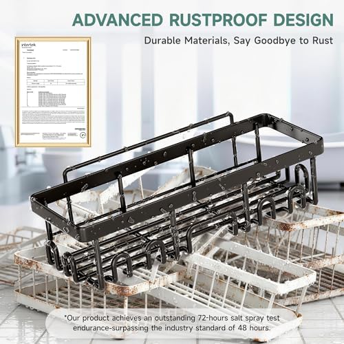 Shower Caddy 6-Pack, Bathroom Organizers and Storage Shelves, Black