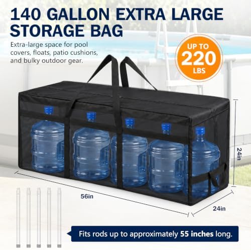 Extra Large Storage Bags for Pool Accessories Storage, 600D Oxford
