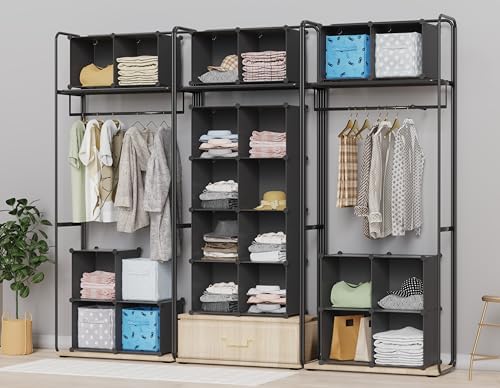 Closet Organizers and Storage, 9 Cube Storage Organizer, Black