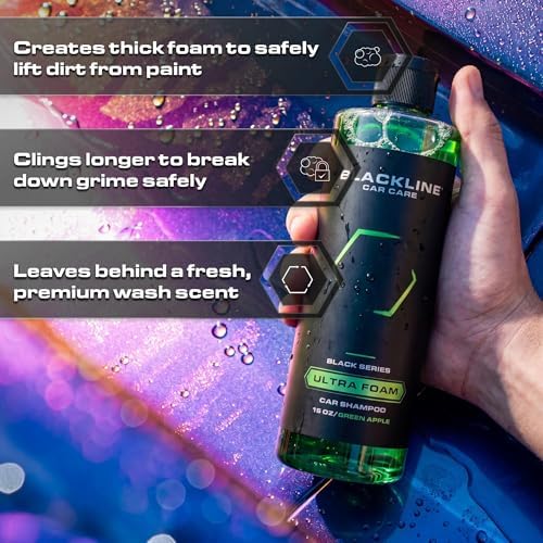Car Shampoo for Foam Cannon, Ceramic Safe - 16oz Green Apple