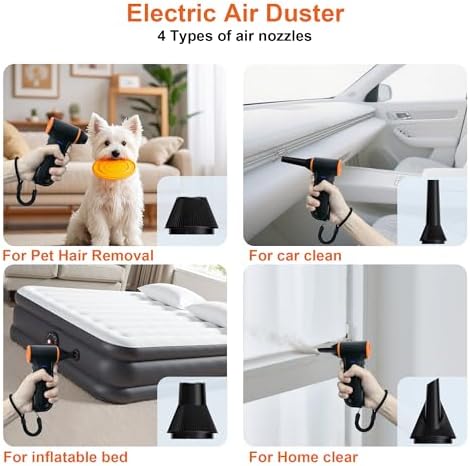 Compressed Air Duster,150000RPM Super Power air Blower,3-Speed Adjustable