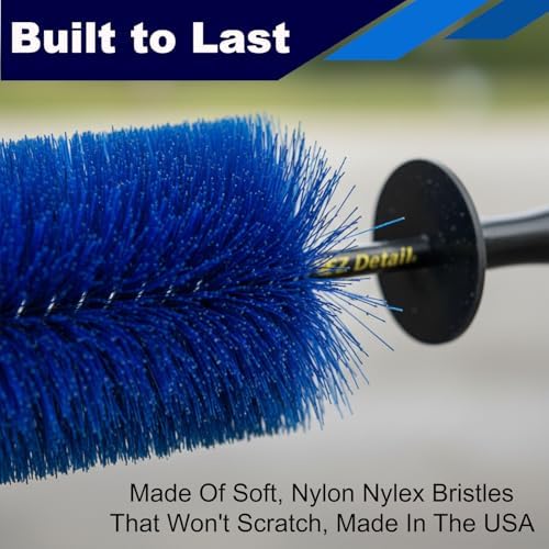 Brush Little - Wheel Rim Cleaner for Cars, Bike, Trucks, Motorcycle, and Other Vehicles. Non-Scratch Auto Detailing Tool, Easily reaches Nook and Crannies