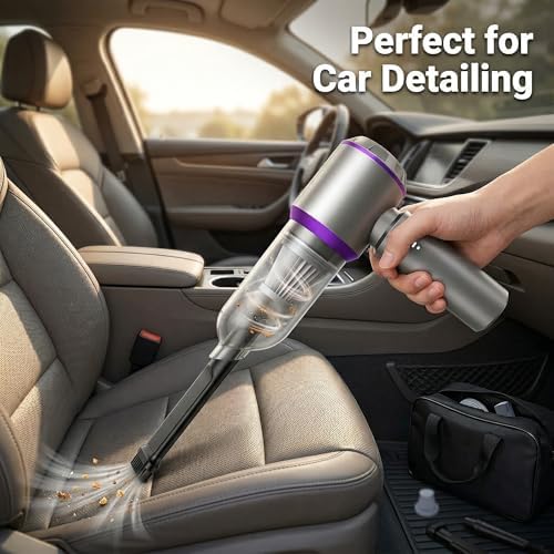 Car Vacuum, 20000Pa Cordless Handheld Vacuum & Air Duster, 4-in-1