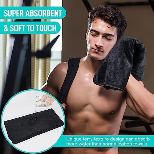 Microfiber Gym Towels, Workout Sweat Towel 16x32In