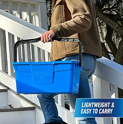 Professional 3 Gallon Bucket – Compact Cleaning Bucket, Comfort-Grip Handle, 2 Pour Spouts, Portable Cleaning Supplies, Plastic Mop Bucket for Floor, Window & Household Cleaning