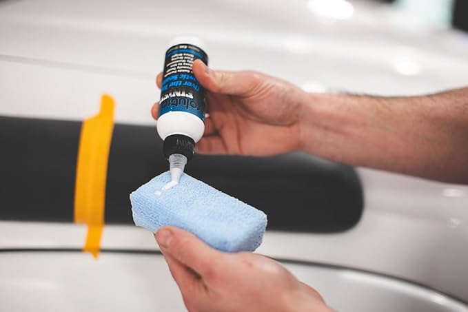 The Rag Company - Terry Sponge Applicator Pads – Reusable Detailing Applicators for Interior & Exterior Car Care – Soft, Washable Pads for Soaps, Cleaners, Sealants – 8 Pack (2"x4", Blue)