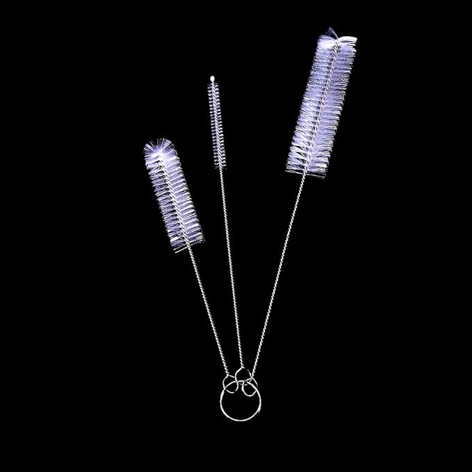 DECORA Drinking Straws Cleaning Brushes Nylon Pipe Cleaner Brush Kits for Multiple Size Straws Pack of 3
