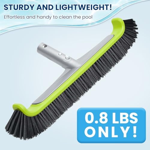 17.5-Inch Curved Pro Pool Brush Head for All Pool Surfaces