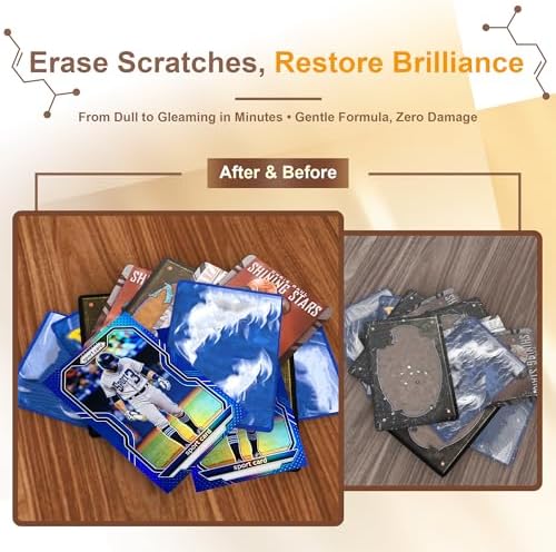 17-in-1 Card Cleaning Kit, Card Care Polishing Restoration with Plastic Case, Trading Card Cleaning with Polishing Cream and Cleaning Spray, Suitable for PSA Rated Card Care & Flatten Edges (12.1")