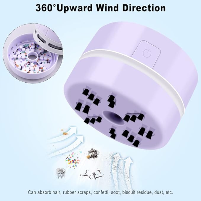 BLOCE Diamond Tools, Diamond Accessories for Diamonds, Desk Vacuum Cleaner Mini, Hand-Held Vacuum Cleaner for Painting Lover (Purple)