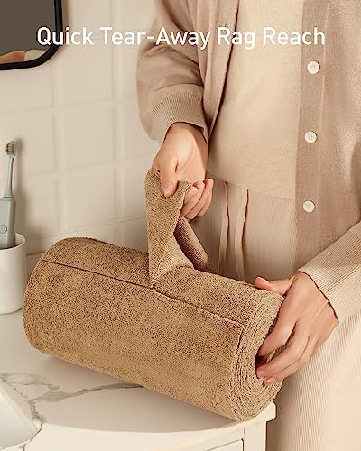 Microfiber Cleaning Cloth Roll- 75 Sheets, 12" x 12" (Tan)