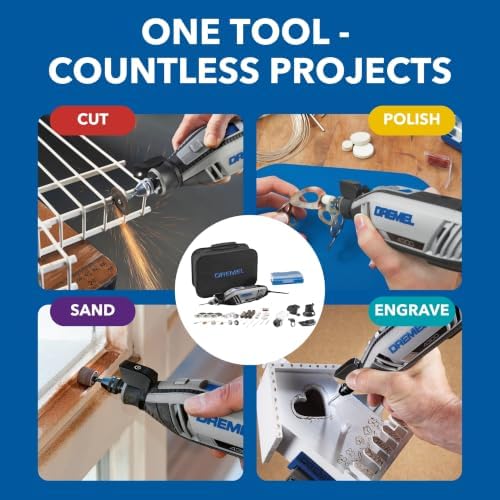 4300-5/40 Rotary Tool Kit w/LED Light, 5 Attachments, 40 Accessories