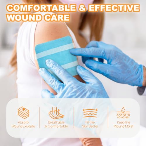 4" x 4" Super Absorbent Wound Dressing, 20 Pack, Non-Adhesive Pads