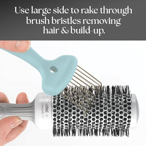 Olivia Garden The Brush Cleaner - Hair Brush Cleaner Tool for all Brush Sizes and Models - Removes Build-Up - 2 Tools in 1 - Beauty Care Accessories