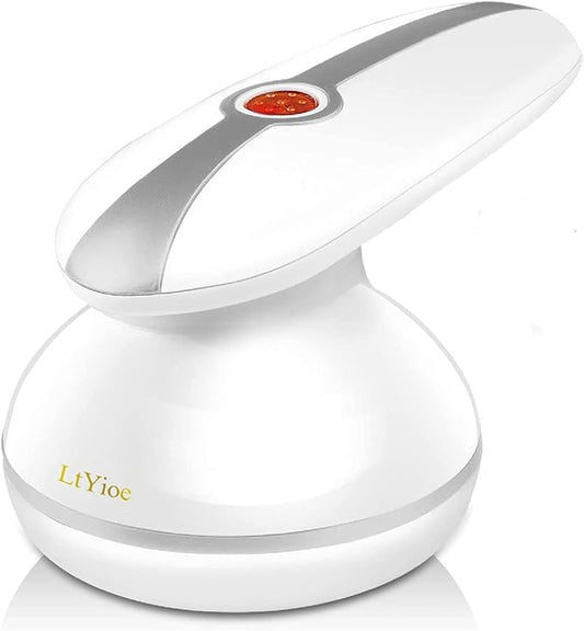 Lint Remover Shaver LtYioe Fabric Shaver USB Rechargeable Sweater Shaver Fabric Fuzz Remover with 2 Blades and Clean Brush, Battery Operated, Ergonomic Handle Design, Lightweight and Portable(Silver)