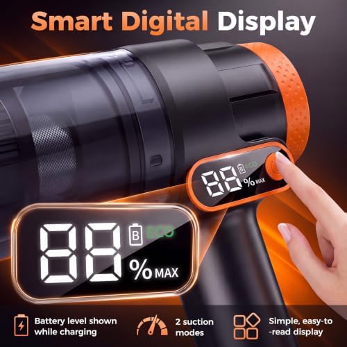 Cordless Handheld Vacuum, 18000Pa Car Vacuum Brushless Motor